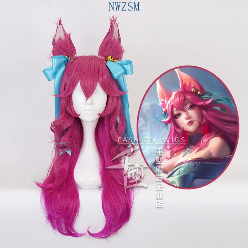 Game LOL Spirit Blossom Ahri Cosplay Wig With Ears Headwear Cosplay Costume The Nine-Tailed Fox Hair Women Wigs
Game LOL Spirit Blossom Ahri Cosplay Wig With Ears Headwear Cosplay Costume The Nine-Tailed Fox Hair Women Wigs