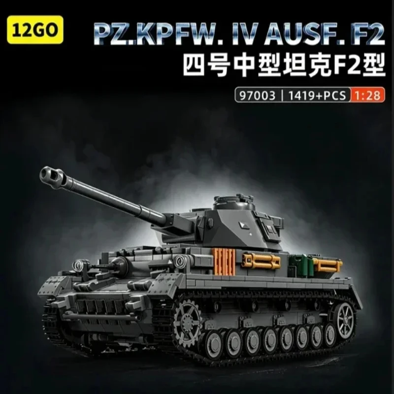 12GO Military Series WW2 Panzer IV F2 Tank Model, DIY Building Bricks Set, Ideal Gift for Kids
12GO Military Series WW2 Panzer IV F2 Tank Model, DIY Building Bricks Set, Ideal Gift for Kids