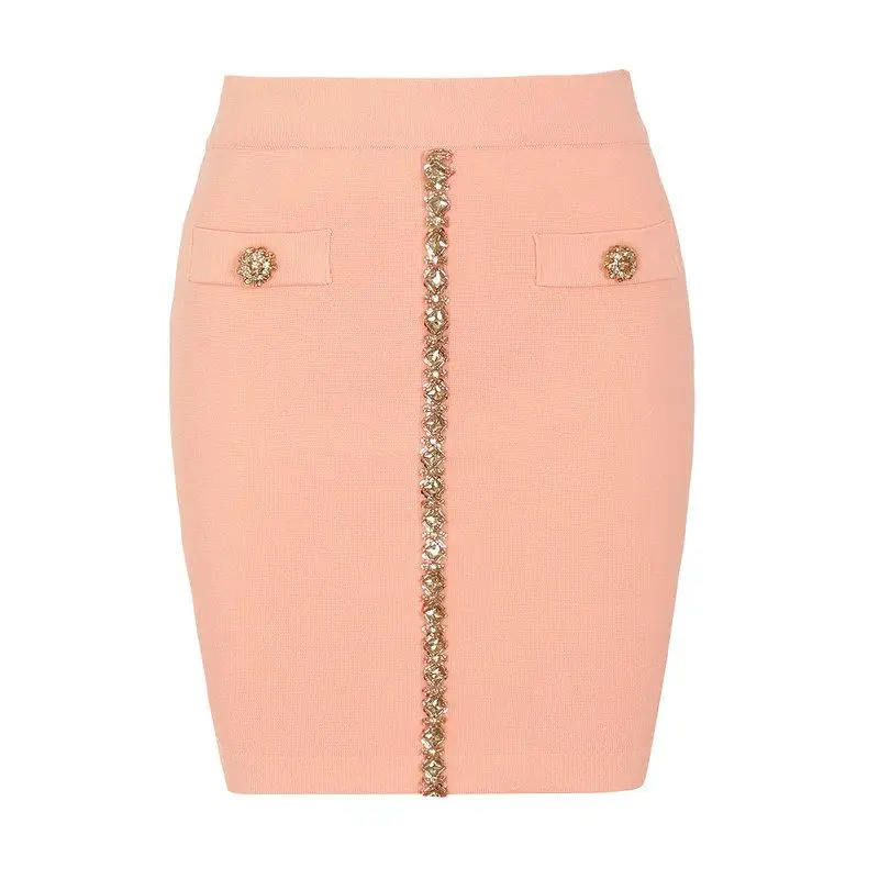 High-End Quality Short Knitted Half Skirt for Women Summer New Style Fashion Heavy Drill Lady Wind Bodycon Skirt mid Waist
High-End Quality Short Knitted Half Skirt for Women Summer New Style Fashion Heavy Drill Lady Wind Bodycon Skirt mid Waist