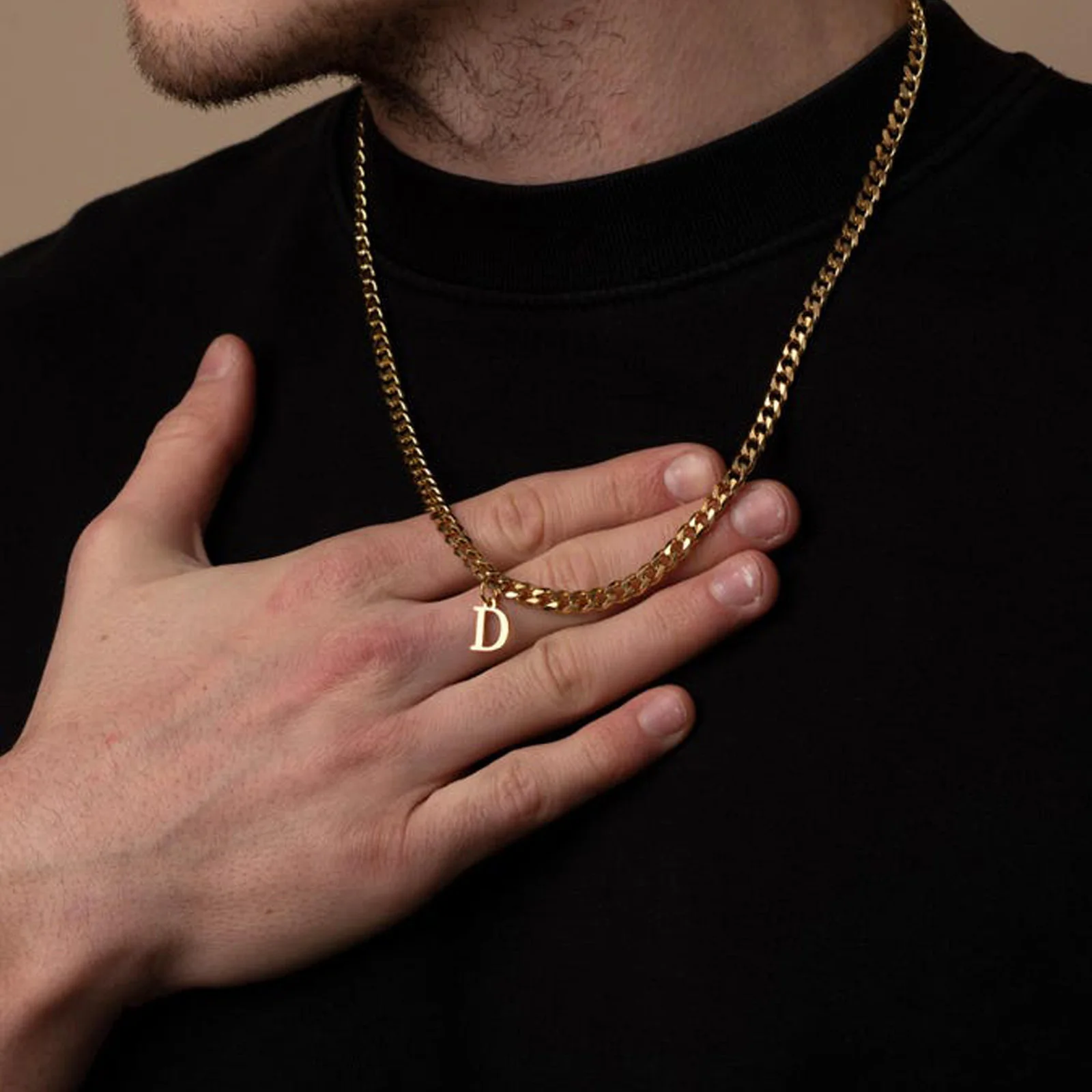 18K Gold Color Initial Necklace for Men Women,A-Z 26 Alphabet Letters Stainless Steel Chain Collars,Name Jewelry Gift
18K Gold Color Initial Necklace for Men Women,A-Z 26 Alphabet Letters Stainless Steel Chain Collars,Name Jewelry Gift