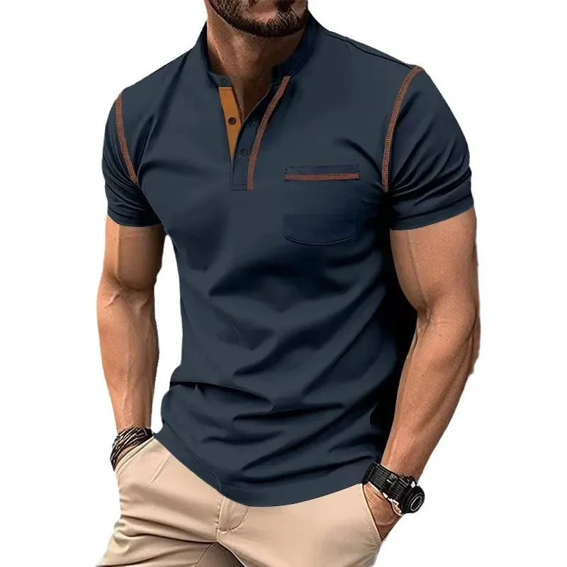 Luxury Brand Summer V-neck Polo Shirts Golf Men's T-shirt Short Sleeve Buttons Tops Harajuku Men Clothing Shirt White Black Blue
Luxury Brand Summer V-neck Polo Shirts Golf Men's T-shirt Short Sleeve Buttons Tops Harajuku Men Clothing Shirt White Black Blue