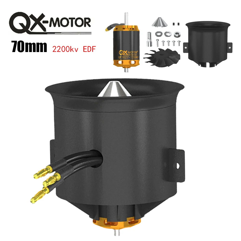 QX-MOTOR for RC Multirotor Helicopter Drone Fixed-wing Parts QF3027 EDF 12 Blades Ducted Fan 70mm CW CCW Brushless Motor 
QX-MOTOR for RC Multirotor Helicopter Drone Fixed-wing Parts QF3027 EDF 12 Blades Ducted Fan 70mm CW CCW Brushless Motor