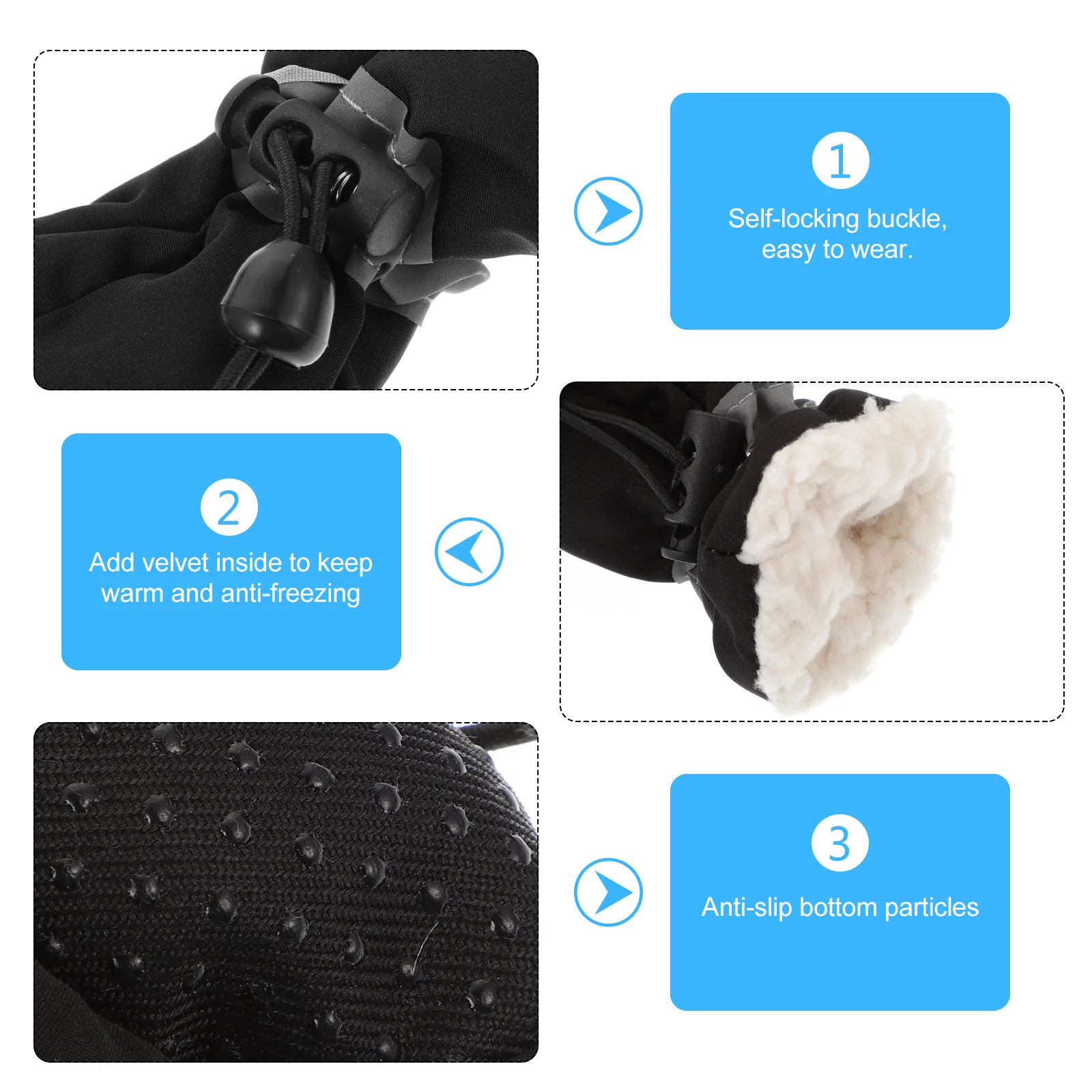 4pcs Pet Shoe Covers High Quality Elastic B Buckle Dog Boots Velvet Winter Paw Protectors Small Dogs Outdoor
4pcs Pet Shoe Covers High Quality Elastic B Buckle Dog Boots Velvet Winter Paw Protectors Small Dogs Outdoor