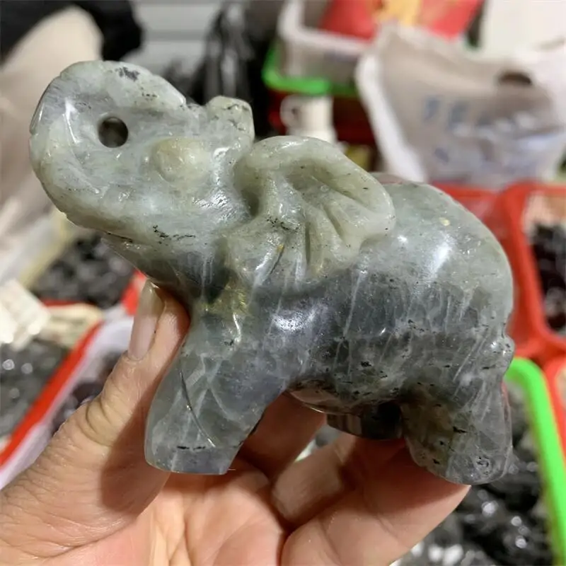 Natural Labradorite Elephant Carvings Polished Animal Healing Statue Reiki Home Decoration Gift 1PCS
Natural Labradorite Elephant Carvings Polished Animal Healing Statue Reiki Home Decoration Gift 1PCS