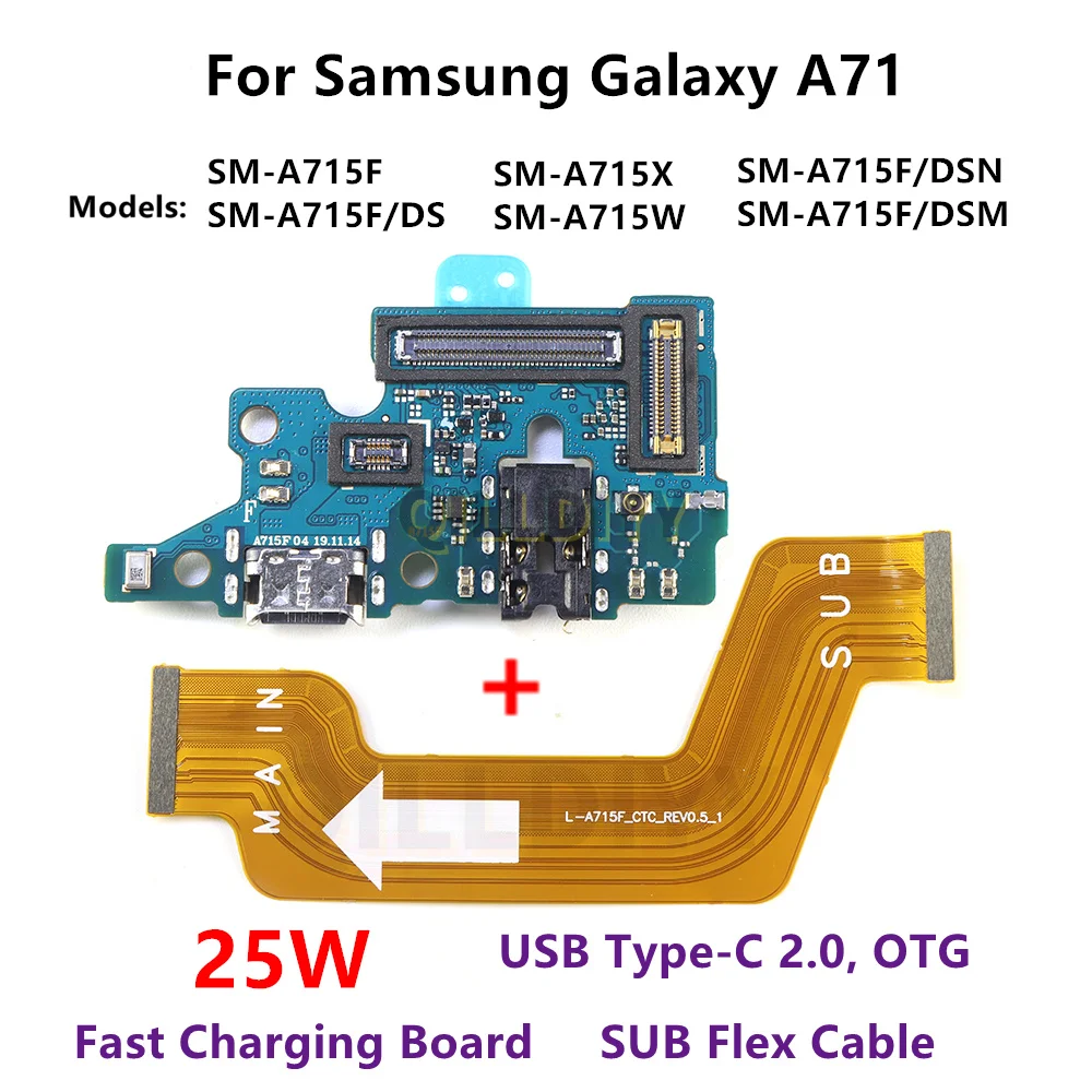 Fast Charger Main Charging Port Board For Samsung Galaxy A71 SM-A715F A715 A715F/DS Motherboard Connect USB Dock Flex Cable
Fast Charger Main Charging Port Board For Samsung Galaxy A71 SM-A715F A715 A715F/DS Motherboard Connect USB Dock Flex Cable