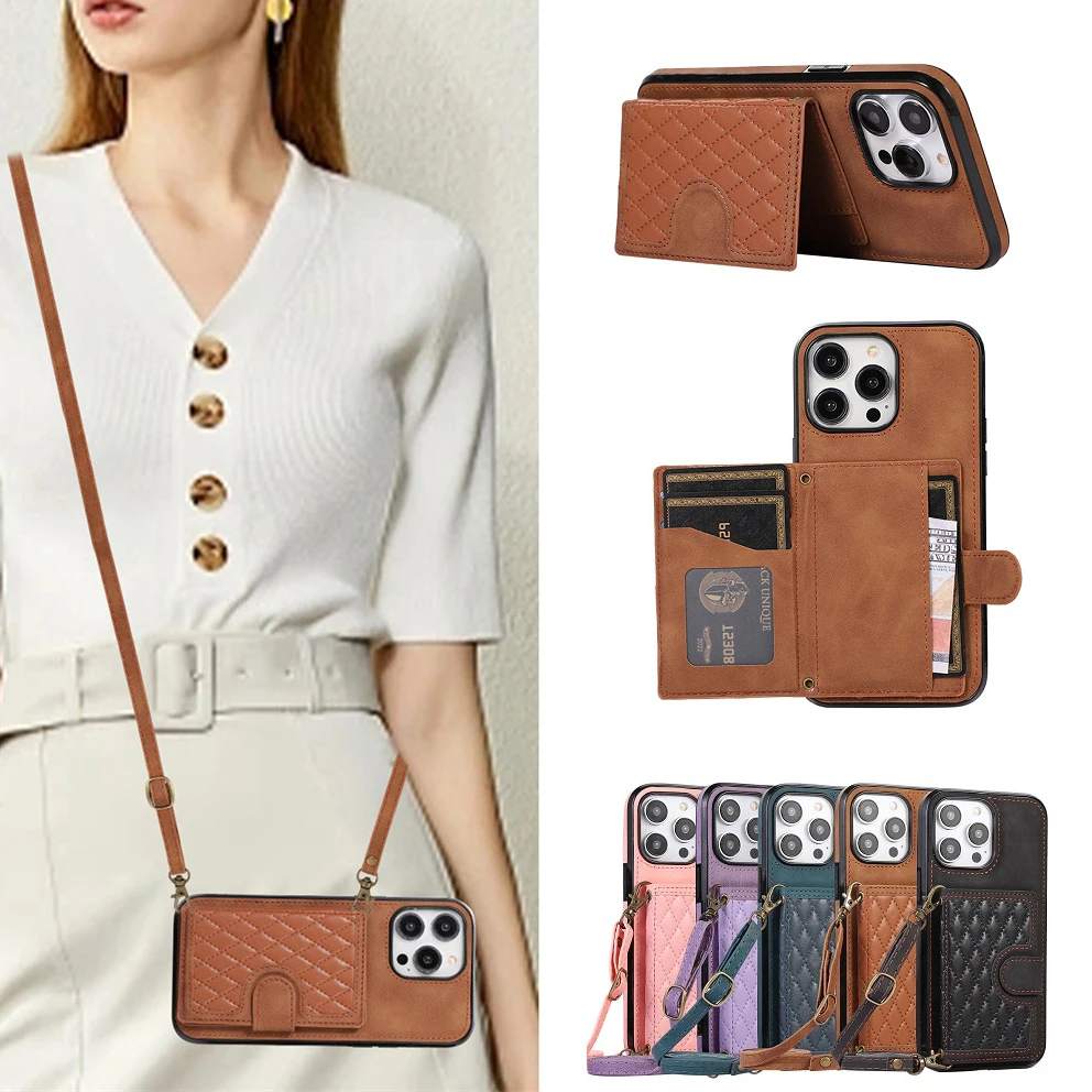 Luxury Shoulder Strap Leather Card Holder Wallet Case For iPhone 11 12 13 14 15 16 Pro Max Plus Mini Phone Bag Cover Purse Stand
Luxury Shoulder Strap Leather Card Holder Wallet Case For iPhone 11 12 13 14 15 16 Pro Max Plus Mini Phone Bag Cover Purse Stand