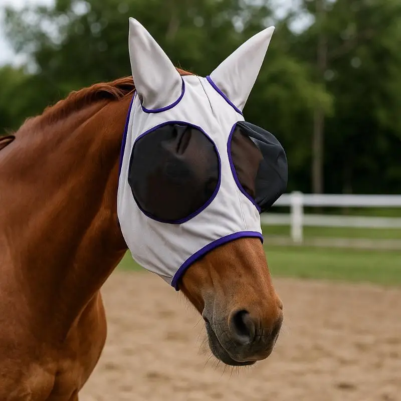 New Horse Fly Mask Quick Dry Adjustable Breathable Comfort For Outdoor Summer Stable Horse Care
New Horse Fly Mask Quick Dry Adjustable Breathable Comfort For Outdoor Summer Stable Horse Care