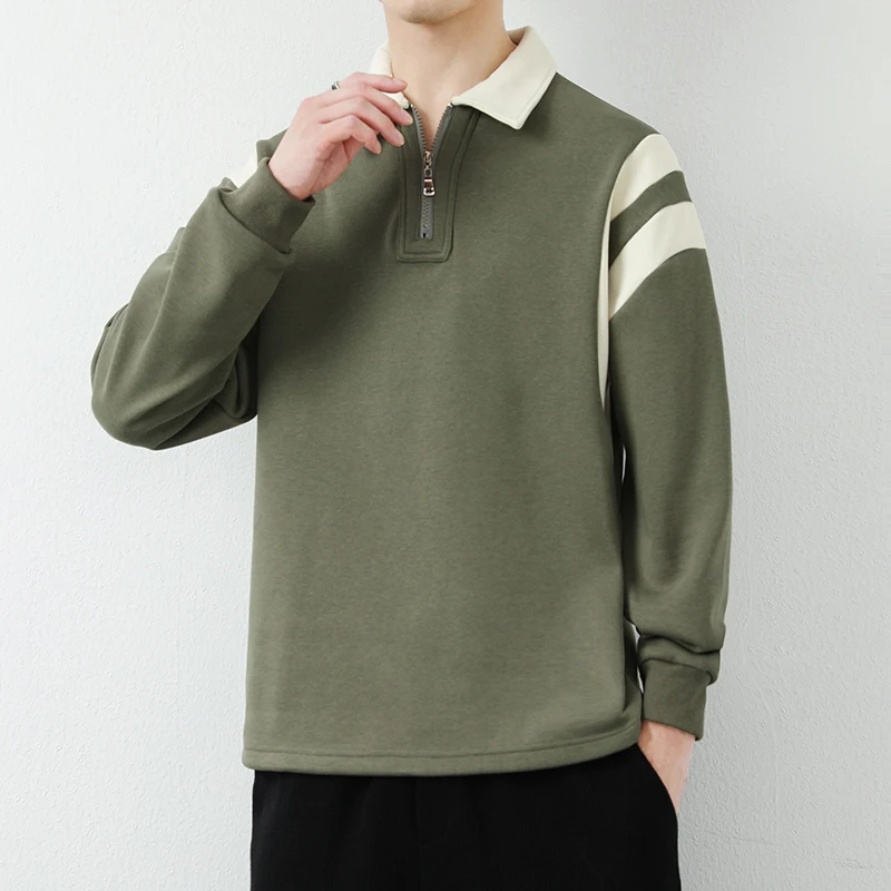 Men's Spring Autumn Solid Turn-down Collar Patchwork Zipper Pullover Striped Long Sleeve Sports and Casual Hoodies Fashion Tops
Men's Spring Autumn Solid Turn-down Collar Patchwork Zipper Pullover Striped Long Sleeve Sports and Casual Hoodies Fashion Tops