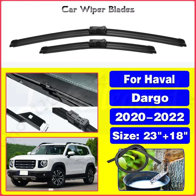 For Haval Dargo 2020 2021 2022 Windshield Wipers Blades Brushes Windscreen Cutter Window Parts Auto 23"+18" Silent upgrade
For Haval Dargo 2020 2021 2022 Windshield Wipers Blades Brushes Windscreen Cutter Window Parts Auto 23"+18" Silent upgrade