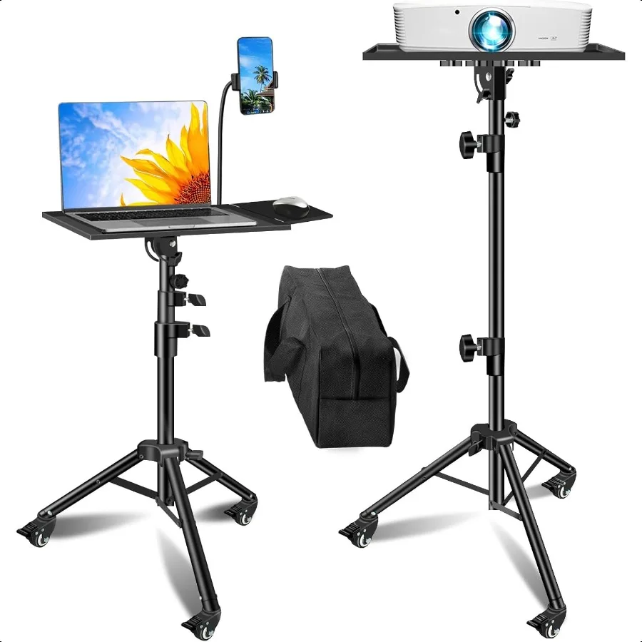 Projector Stand with Wheels Laptop Tripod from 29 to 69 with Mouse Tray Adjustable Height DJ Racks Stands with Gooseneck Phone
Projector Stand with Wheels Laptop Tripod from 29 to 69 with Mouse Tray Adjustable Height DJ Racks Stands with Gooseneck Phone
