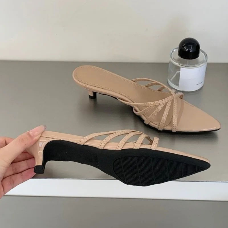 Sexy Pointed Toe Thin Strap Kitten Heel Slide Mules Backless Slip on Sandals Daily Party Dress Shoes Summer Women Zapatos Mujer
Sexy Pointed Toe Thin Strap Kitten Heel Slide Mules Backless Slip on Sandals Daily Party Dress Shoes Summer Women Zapatos Mujer