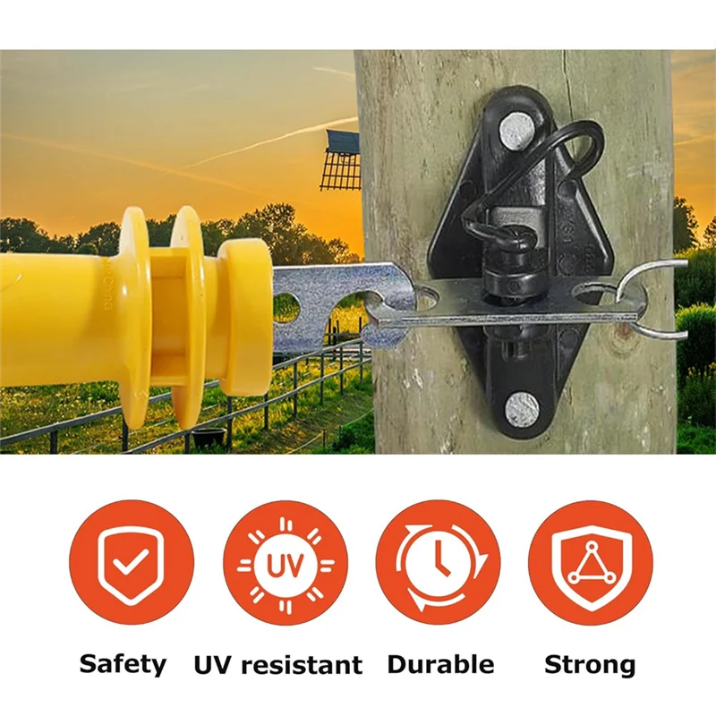 【Hot Cake】Electric Fence Rubber Gate - Fence Spring Handles Insulated Plastic Handle For Garden Farm Heavy Stamped Steel Hook
【Hot Cake】Electric Fence Rubber Gate - Fence Spring Handles Insulated Plastic Handle For Garden Farm Heavy Stamped Steel Hook
