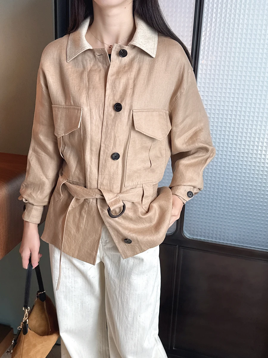 Женское укороченное пальто Muye Dusk LP из льна с воротником-стойкой, приталенное, в стиле рабочей одежды, для стройности фигуры
Женское укороченное пальто Muye Dusk LP из льна с воротником-стойкой, приталенное, в стиле рабочей одежды, для стройности фигуры