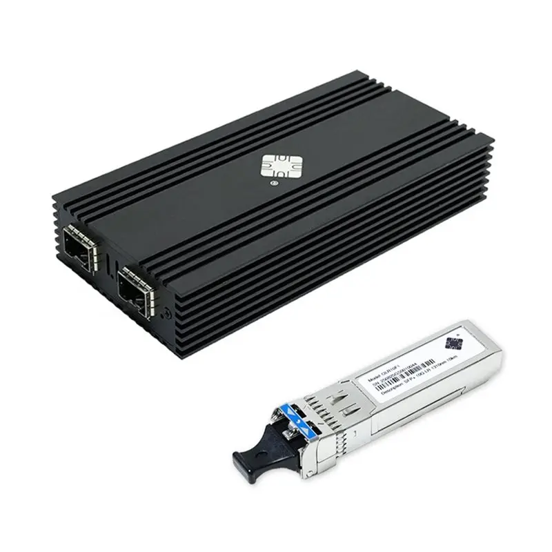 Exquisite-10G SFP+ Dual Port USB4 Ethernet Network For Thunderbolt 5/4/3 82599ES Chip With SFP+ 10G LR 1310Nm 10KM Optical Modul
Exquisite-10G SFP+ Dual Port USB4 Ethernet Network For Thunderbolt 5/4/3 82599ES Chip With SFP+ 10G LR 1310Nm 10KM Optical Modul