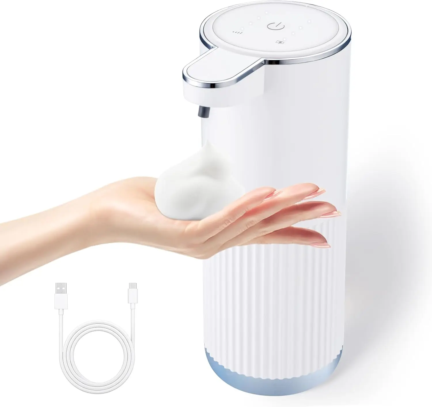 4-Level Adjustable Foam Soap Dispenser, USB Rechargeable Touchless, 13.5oz, Wall Mounted for Kitchen & Bathroom
4-Level Adjustable Foam Soap Dispenser, USB Rechargeable Touchless, 13.5oz, Wall Mounted for Kitchen & Bathroom