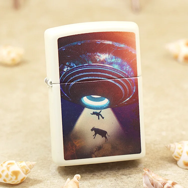 Genuine Zippo unidentified flying objects oil lighter copper windproof cigarette Kerosene lighters Gift anti-counterfeiting code
Genuine Zippo unidentified flying objects oil lighter copper windproof cigarette Kerosene lighters Gift anti-counterfeiting code