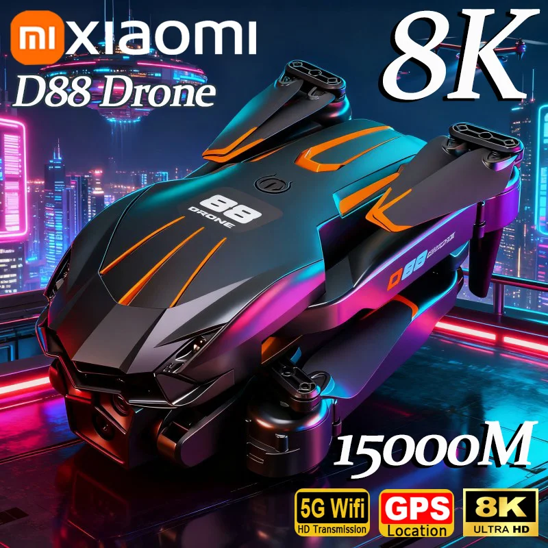 Xiaomi D88 Дрон 8K Воздушная HD Двойная камера Фотография Интеллектуальное предотвращение препятствий Бесщеточный двигатель 5G WIFI GPS Возврат VR Дрон 
Xiaomi D88 Дрон 8K Воздушная HD Двойная камера Фотография Интеллектуальное предотвращение препятствий Бесщеточный двигатель 5G WIFI GPS Возврат VR Дрон