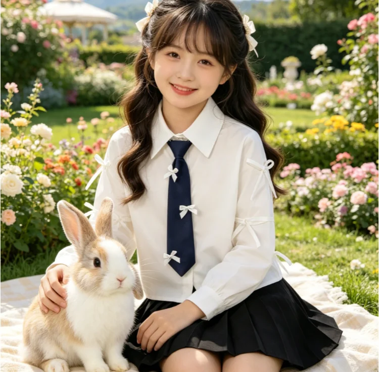Girls Shirt 2026 Spring and Autumn New Children's Clothing Korean Style Girls Baby Sweet Delicate Tie Bow College Shirt
Girls Shirt 2026 Spring and Autumn New Children's Clothing Korean Style Girls Baby Sweet Delicate Tie Bow College Shirt
