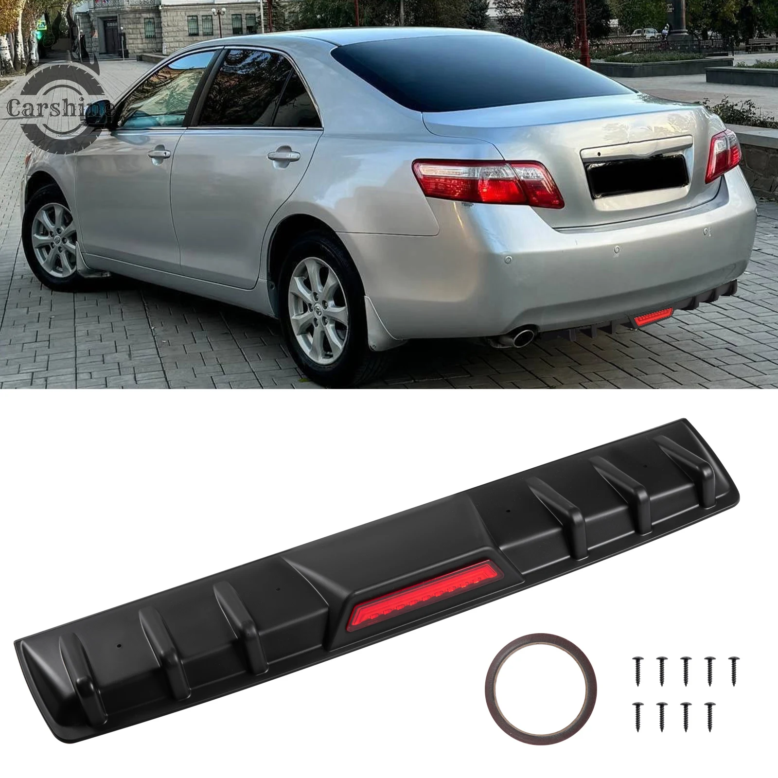 Для Toyota Camry матовый черный задний бампер диффузор плавники спойлер разделитель губ
Для Toyota Camry матовый черный задний бампер диффузор плавники спойлер разделитель губ