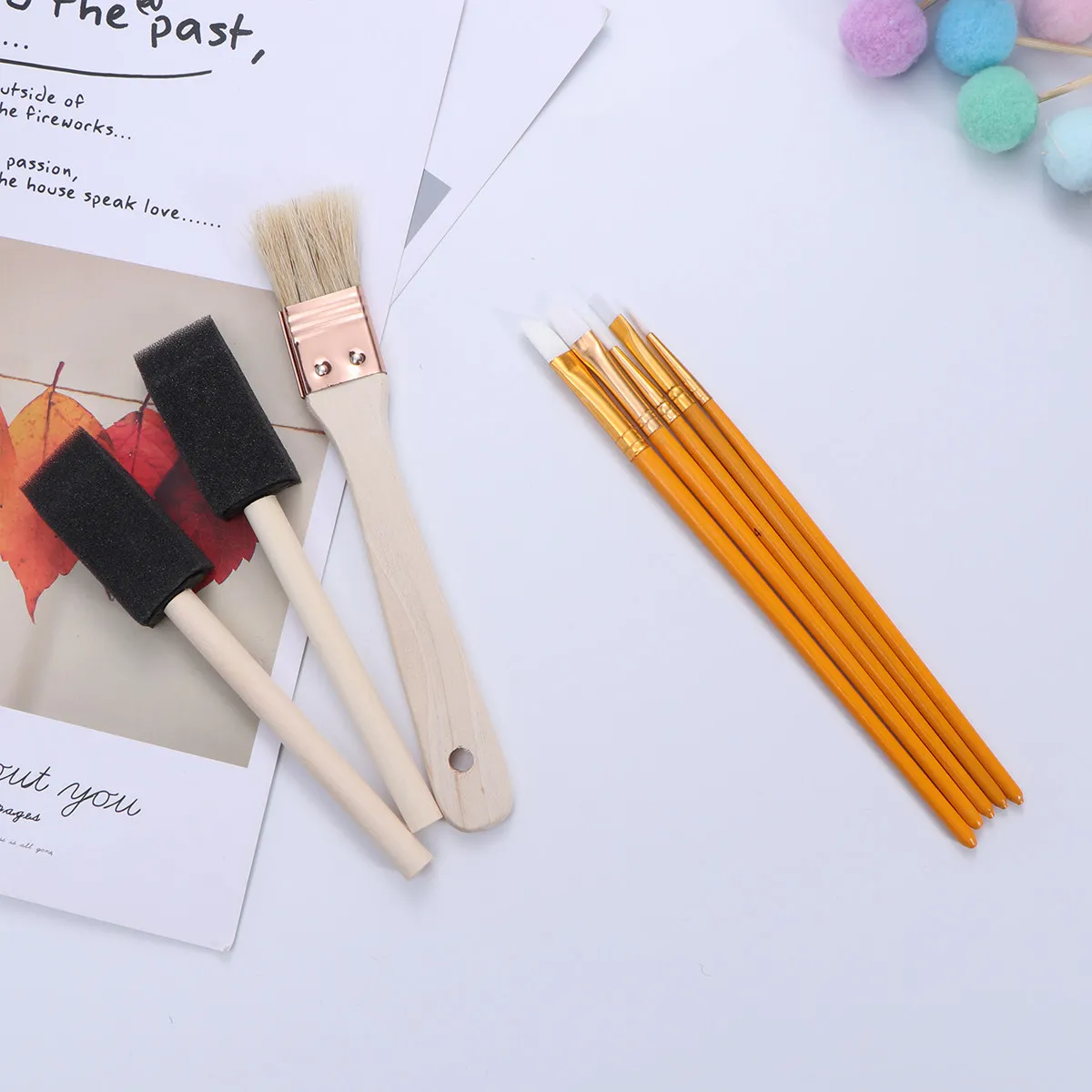 25Pcs Painting Brush Set Sturdy Wooden Handle Nylon Hair Anti-Shedding Versatile for Watercolor Oil Gouache Acrylic Nail Face
25Pcs Painting Brush Set Sturdy Wooden Handle Nylon Hair Anti-Shedding Versatile for Watercolor Oil Gouache Acrylic Nail Face