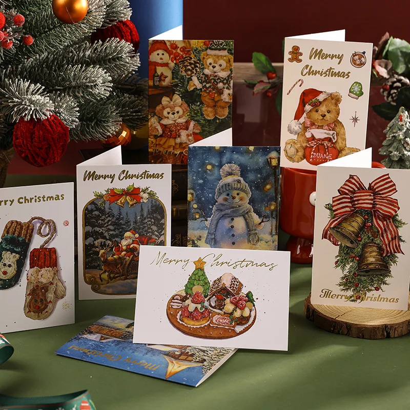 10Pcs Christmas Watercolor Stamping Greeting Card Christmas Decoration Card Cartoon Wishes Message Card Gifts
10Pcs Christmas Watercolor Stamping Greeting Card Christmas Decoration Card Cartoon Wishes Message Card Gifts