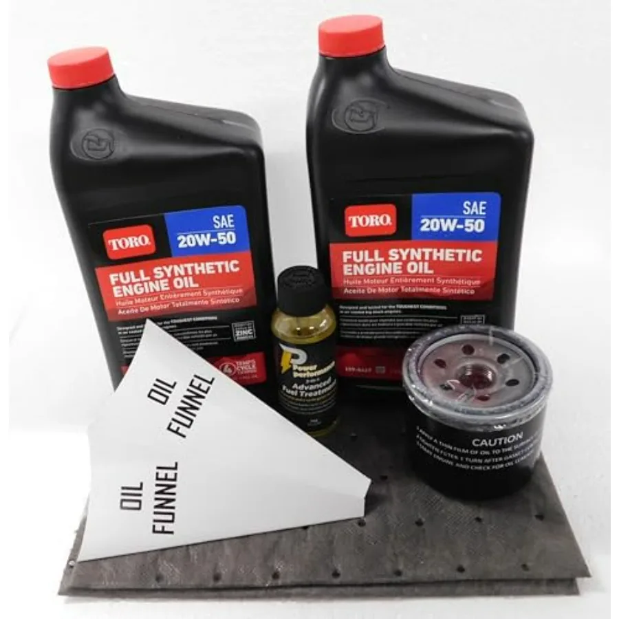 Fits Exmark SAE 20W-50 Full Synthetic Oil Change Kit with 136-7848 Oil Filter and Fuel Treatment
Fits Exmark SAE 20W-50 Full Synthetic Oil Change Kit with 136-7848 Oil Filter and Fuel Treatment