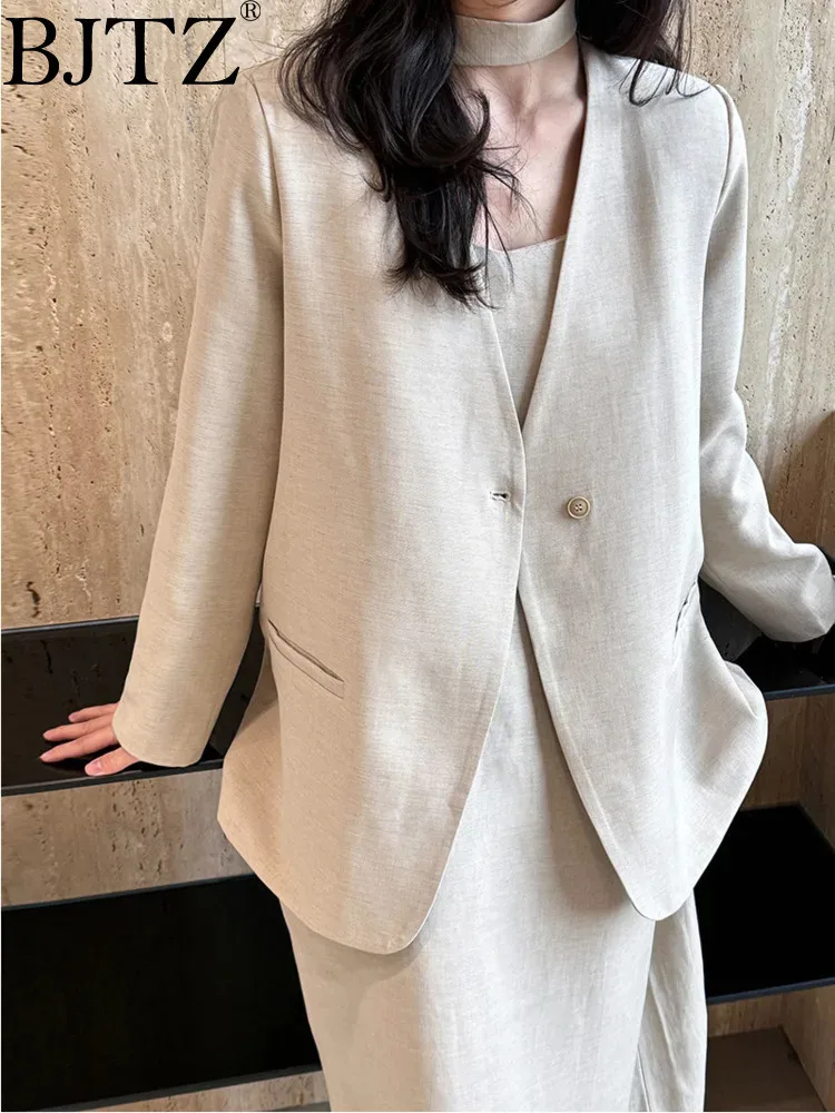 BJTZ All-matching Temperament Set Blazer Elegant Dress 2025 Spring New Halter Dress + Jacket Two-piece Set Large Size Tops
BJTZ All-matching Temperament Set Blazer Elegant Dress 2025 Spring New Halter Dress + Jacket Two-piece Set Large Size Tops