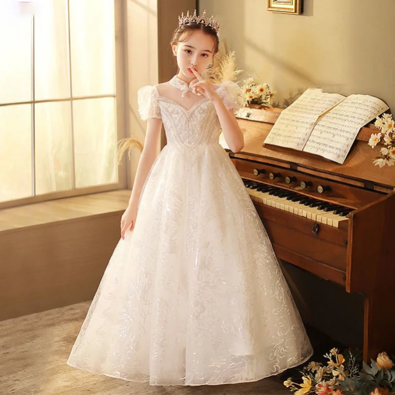 Girls 2025 New Flower Girl Stylish Birthday Party Big Kids Puffy Tulle Princess Children's Formal Dress
Girls 2025 New Flower Girl Stylish Birthday Party Big Kids Puffy Tulle Princess Children's Formal Dress