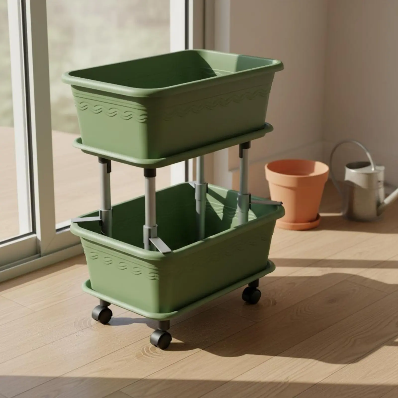 Rolling Vegetable Planter Sturdy-Duty Multi-Tier Planter Stand Upright Aromatic Plant Garden Space-Saving Gardening Supplies
Rolling Vegetable Planter Sturdy-Duty Multi-Tier Planter Stand Upright Aromatic Plant Garden Space-Saving Gardening Supplies