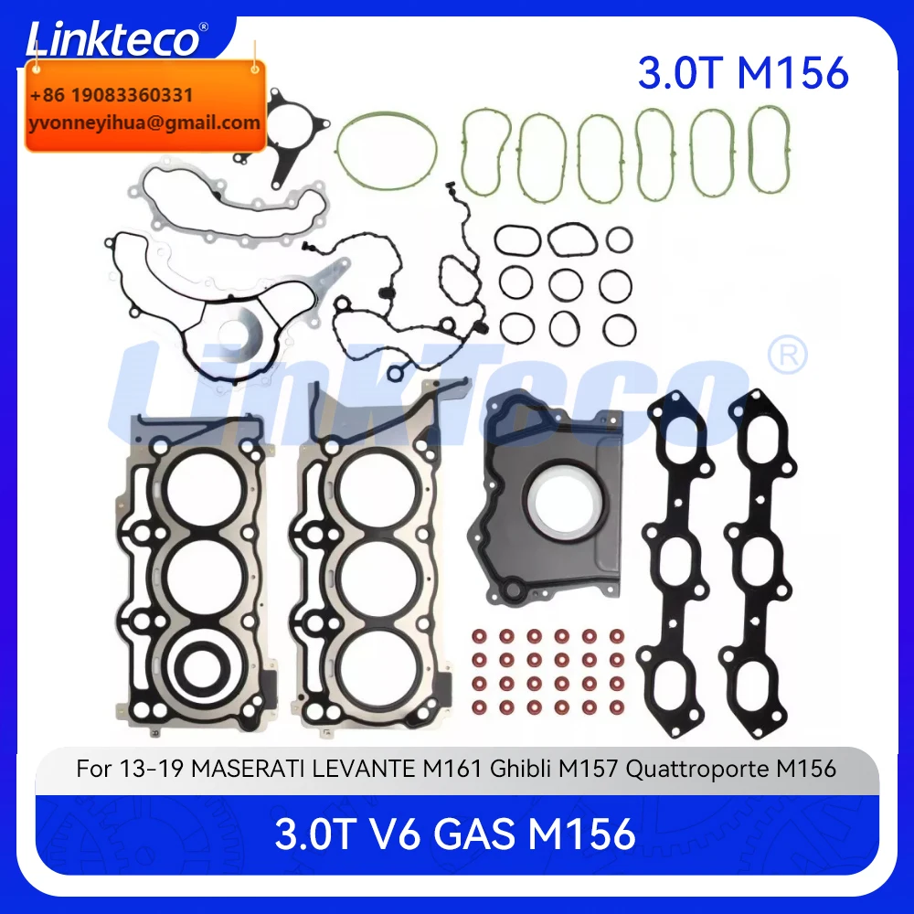 Engine Cylinder Head Full Gasket Set Fit 3.0 T L M156 M156D For 13-19 3.0T MASERATI LEVANTE M161 Ghibli M157 Quattroporte M156
Engine Cylinder Head Full Gasket Set Fit 3.0 T L M156 M156D For 13-19 3.0T MASERATI LEVANTE M161 Ghibli M157 Quattroporte M156