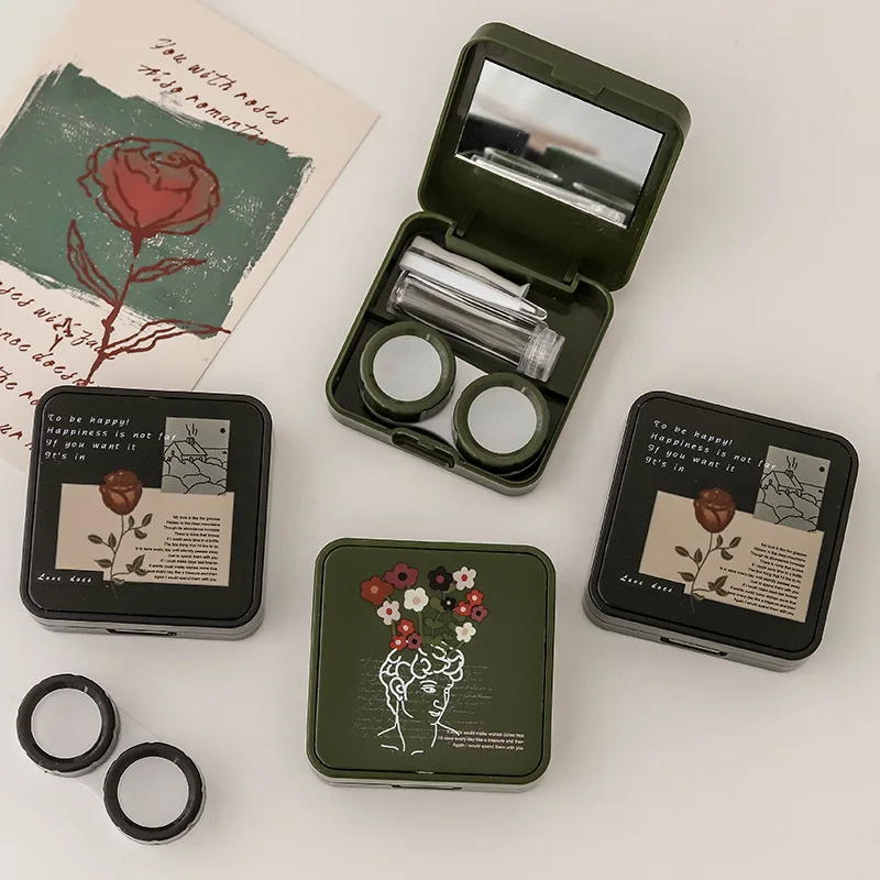 Vintage French Rose Contact Lens Case Women Ins Lens Container Women Portable Travel Set Spectacle Case Gift For Girl
Vintage French Rose Contact Lens Case Women Ins Lens Container Women Portable Travel Set Spectacle Case Gift For Girl