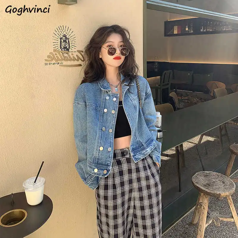 Basic Jackets Women Solid Turn-down Collar Long Sleeve Korean Style All-match Fashion Students Retro Denim Daily Casual New Cozy
Basic Jackets Women Solid Turn-down Collar Long Sleeve Korean Style All-match Fashion Students Retro Denim Daily Casual New Cozy