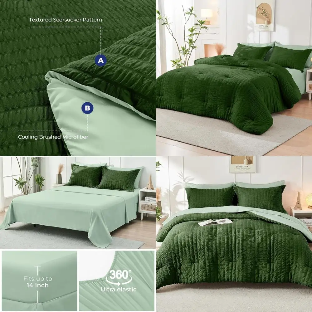 Комплект постельного белья Queen Size из сиреневого сирсакера, 7 предметов: одеяло, простыни, наволочки и декоративные наволочки для роскошного всесезонного комфорта
Комплект постельного белья Queen Size из сиреневого сирсакера, 7 предметов: одеяло, простыни, наволочки и декоративные наволочки для роскошного всесезонного комфорта