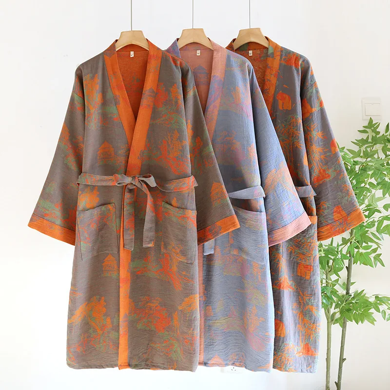 Women's Cotton Kimono Sleeping Robes Yukata Spring and Summer Cardigan Lace Up Yarn Woven Jacquard Plus Size BathrobesWomen's Co
Women's Cotton Kimono Sleeping Robes Yukata Spring and Summer Cardigan Lace Up Yarn Woven Jacquard Plus Size BathrobesWomen's Co