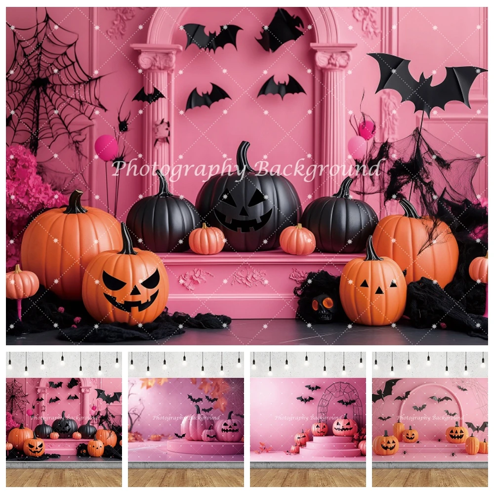 Happy Halloween Photography Background Pink Wall Spider Web Pumpkin Child Girl Birthday Halloween Party Photo Backdrop Wallpaper
Happy Halloween Photography Background Pink Wall Spider Web Pumpkin Child Girl Birthday Halloween Party Photo Backdrop Wallpaper