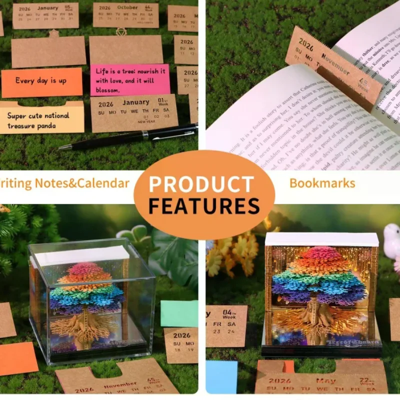 Time Piece Calendar 2026 Desk Calendar With LED Light 3D Tear-away Calendar Paper Carving Art Memo Pad Notepad Gift Christmas
Time Piece Calendar 2026 Desk Calendar With LED Light 3D Tear-away Calendar Paper Carving Art Memo Pad Notepad Gift Christmas