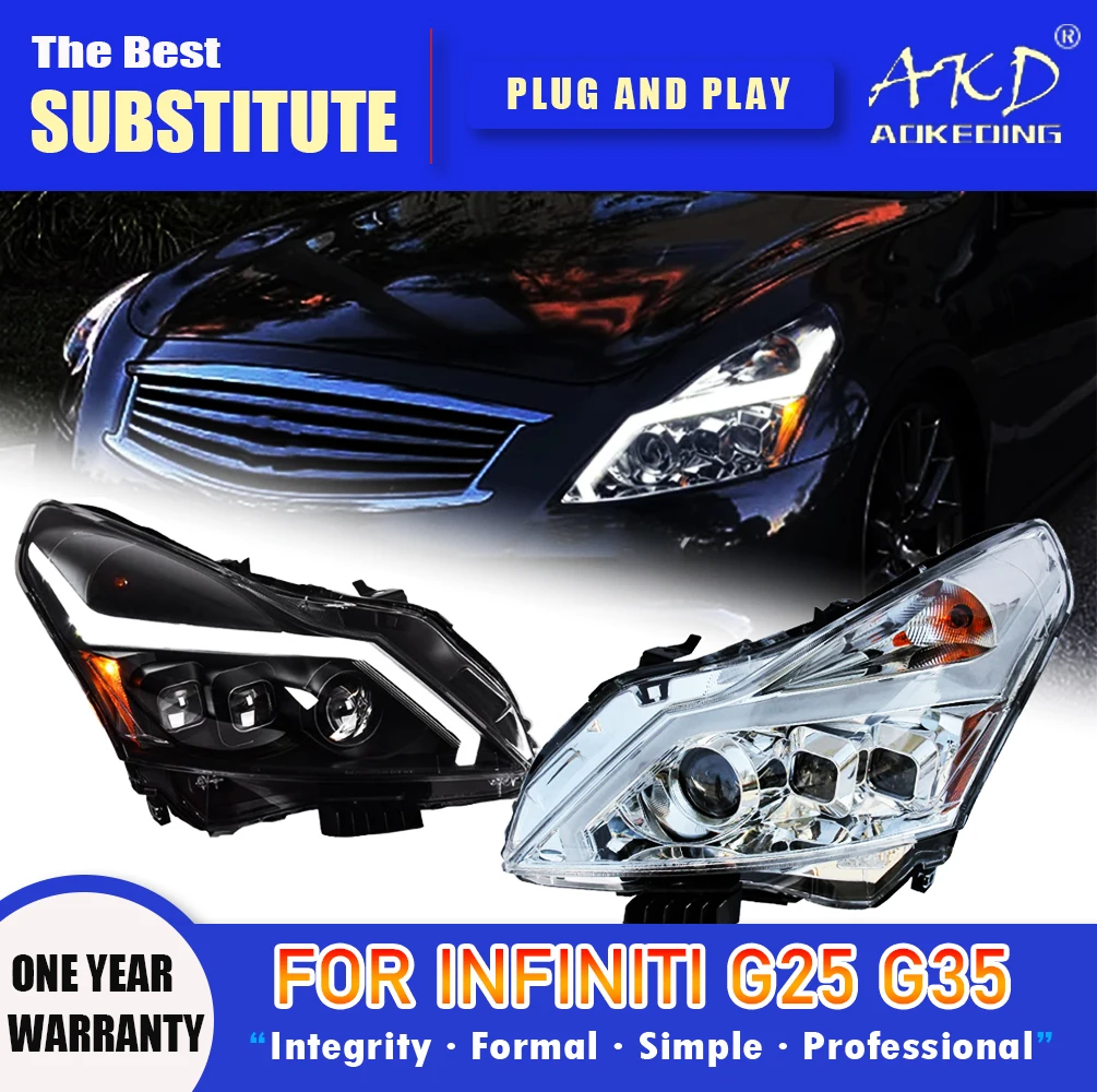 Фара AKD для Infiniti G37 Q60 2DR Coupe, светодиодная фара 2008-2015, фары DRL, указатель поворота, дальний свет, проектор «ангельский глаз»
Фара AKD для Infiniti G37 Q60 2DR Coupe, светодиодная фара 2008-2015, фары DRL, указатель поворота, дальний свет, проектор «ангельский глаз»