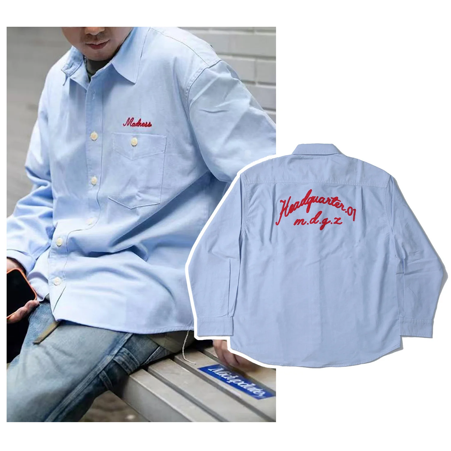 Loose Fit Casual Workwear Long Sve Embroidered irt MADN Youth Cotton Breathable Comfortable Sle Japanese Design
Loose Fit Casual Workwear Long Sve Embroidered irt MADN Youth Cotton Breathable Comfortable Sle Japanese Design