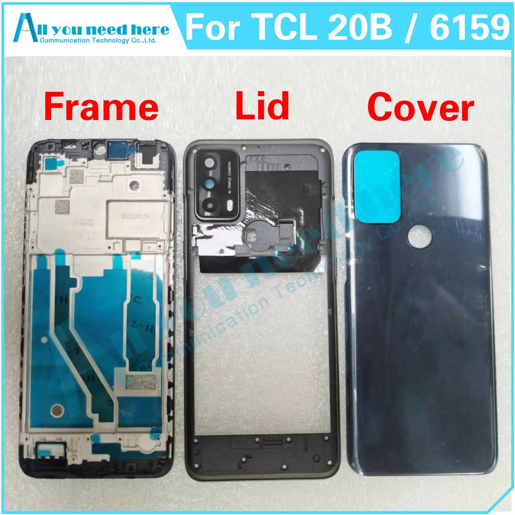 For TCL 20B 6159 6159k Front Frame Battery Back Cover Middle Frame Rear Lid Rear Case Cover Repair Parts Replacement
For TCL 20B 6159 6159k Front Frame Battery Back Cover Middle Frame Rear Lid Rear Case Cover Repair Parts Replacement
