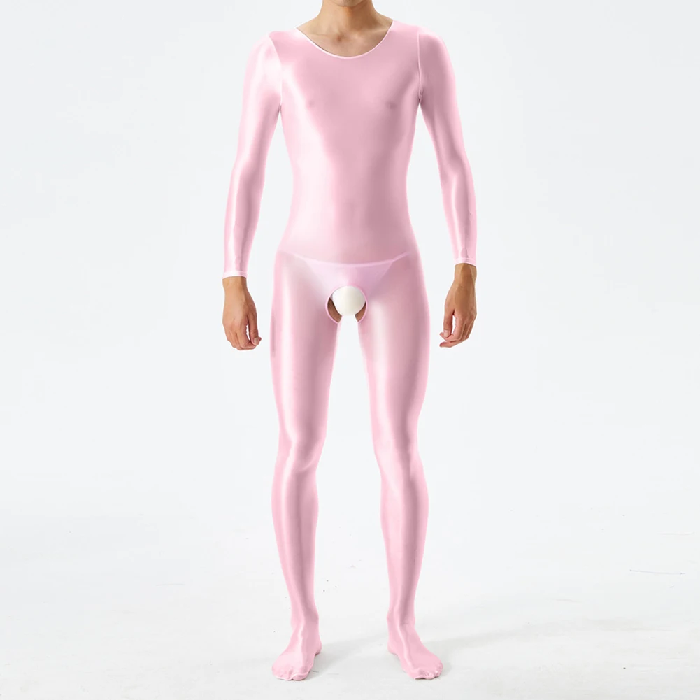 Sheer Men Bodysuits Oil Shiny Elastic Bodystocking Long Sleeve Round Neck Jumpsuits Open Crotch Lingerie Sleepwear
Sheer Men Bodysuits Oil Shiny Elastic Bodystocking Long Sleeve Round Neck Jumpsuits Open Crotch Lingerie Sleepwear