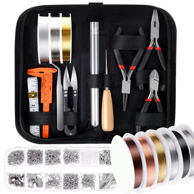 Jewelry Making Supplies Kit With Beading Tools, Jewelry Wire And Jewelry Findings For Jewelry Repair And Craft
Jewelry Making Supplies Kit With Beading Tools, Jewelry Wire And Jewelry Findings For Jewelry Repair And Craft