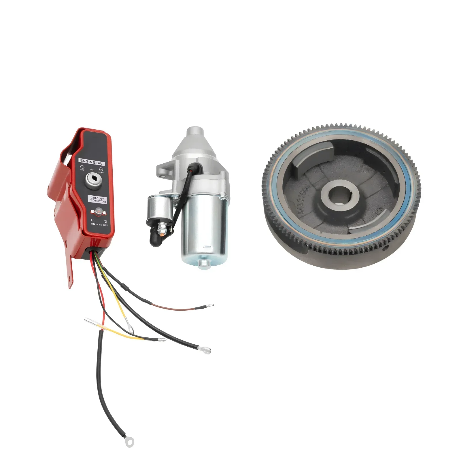 Electric Start Kit Compatible with HondaGx390 11HP GX390 13HP, Starter Motor w/ Solenoid, Fly Wheel with Ring Gear
Electric Start Kit Compatible with HondaGx390 11HP GX390 13HP, Starter Motor w/ Solenoid, Fly Wheel with Ring Gear
