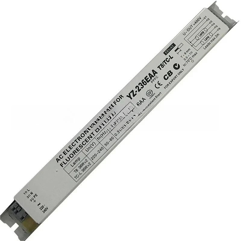 Loook Store YZ-236EAA T8/TC-L 220-240V 2x36W 2x40W L290D Fluorescent Lamp Neon Light Electronic Ballast
Loook Store YZ-236EAA T8/TC-L 220-240V 2x36W 2x40W L290D Fluorescent Lamp Neon Light Electronic Ballast
