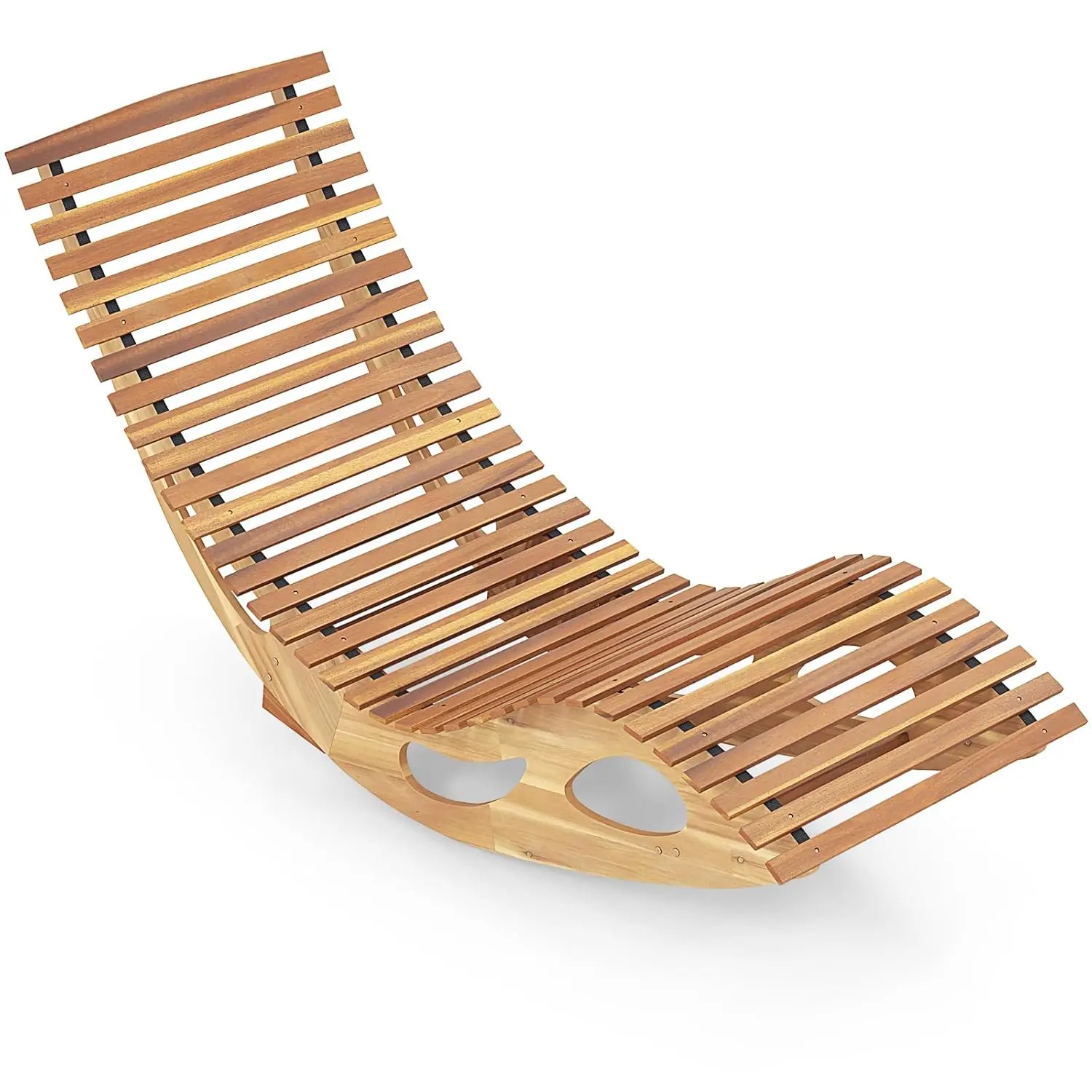 Outdoor Chaise Lounge Chair,Wood Rocking Sun Lounger with Slatted Backrest and Seat, Wooden Rocker Lounge Chair
Outdoor Chaise Lounge Chair,Wood Rocking Sun Lounger with Slatted Backrest and Seat, Wooden Rocker Lounge Chair