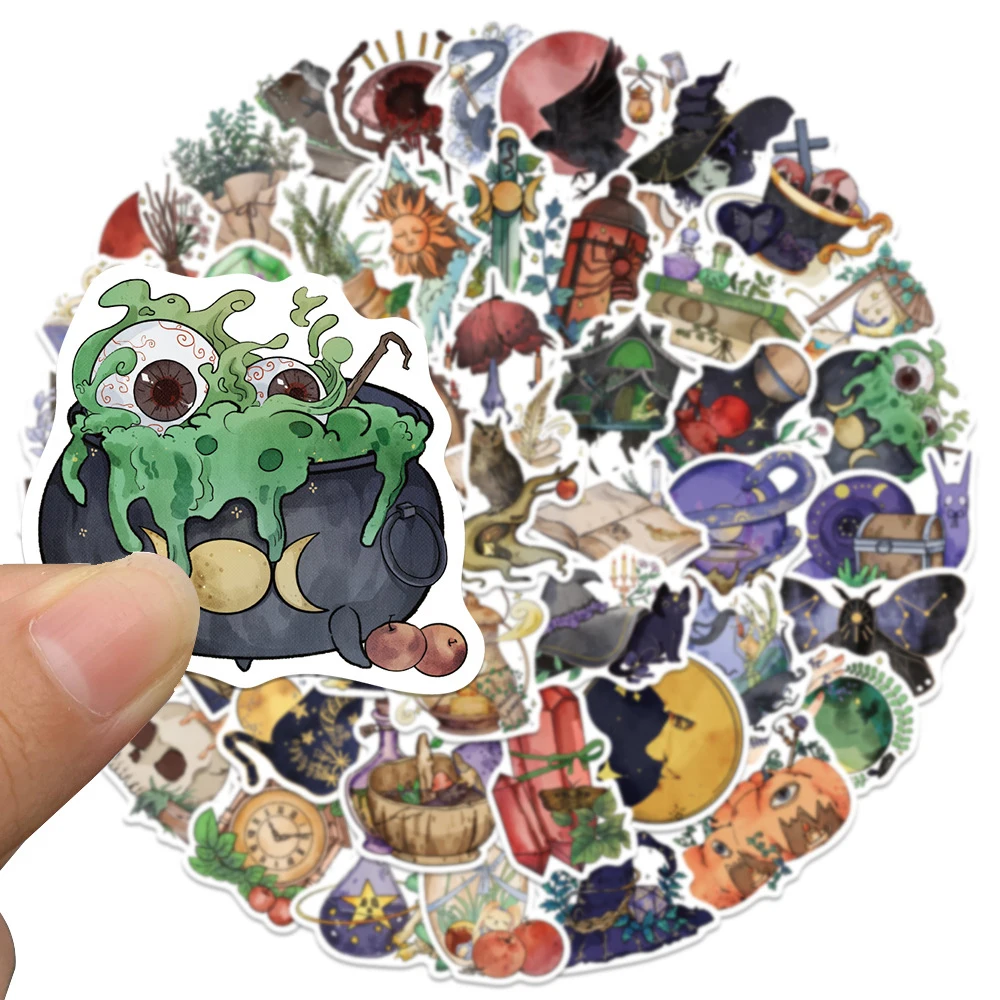 10/30/50pcs Gothic Witch Skull Cartoon Stickers Retro Halloween Decals Decoration Luggage Laptop Phone Vintage Graffiti Sticker
10/30/50pcs Gothic Witch Skull Cartoon Stickers Retro Halloween Decals Decoration Luggage Laptop Phone Vintage Graffiti Sticker
