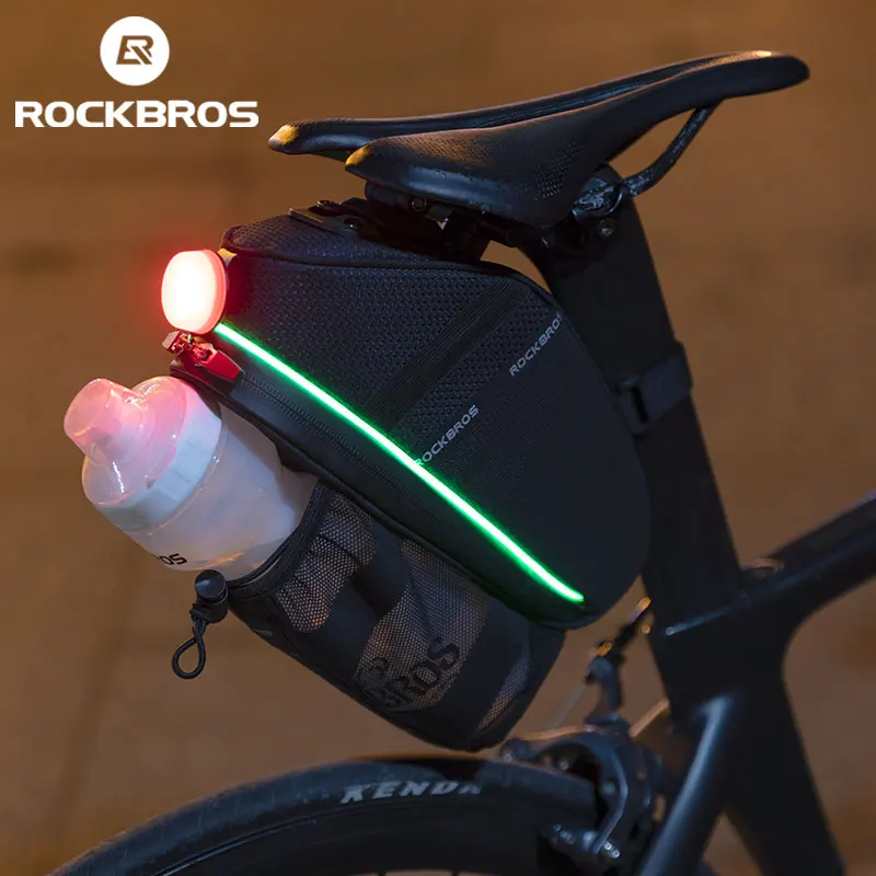 ROCKBROS Bicycle Saddle Bag with Light Mountain Foldable Bike Water Bottle Holder Cycling Seat Pack Rear Storage Pouch
ROCKBROS Bicycle Saddle Bag with Light Mountain Foldable Bike Water Bottle Holder Cycling Seat Pack Rear Storage Pouch