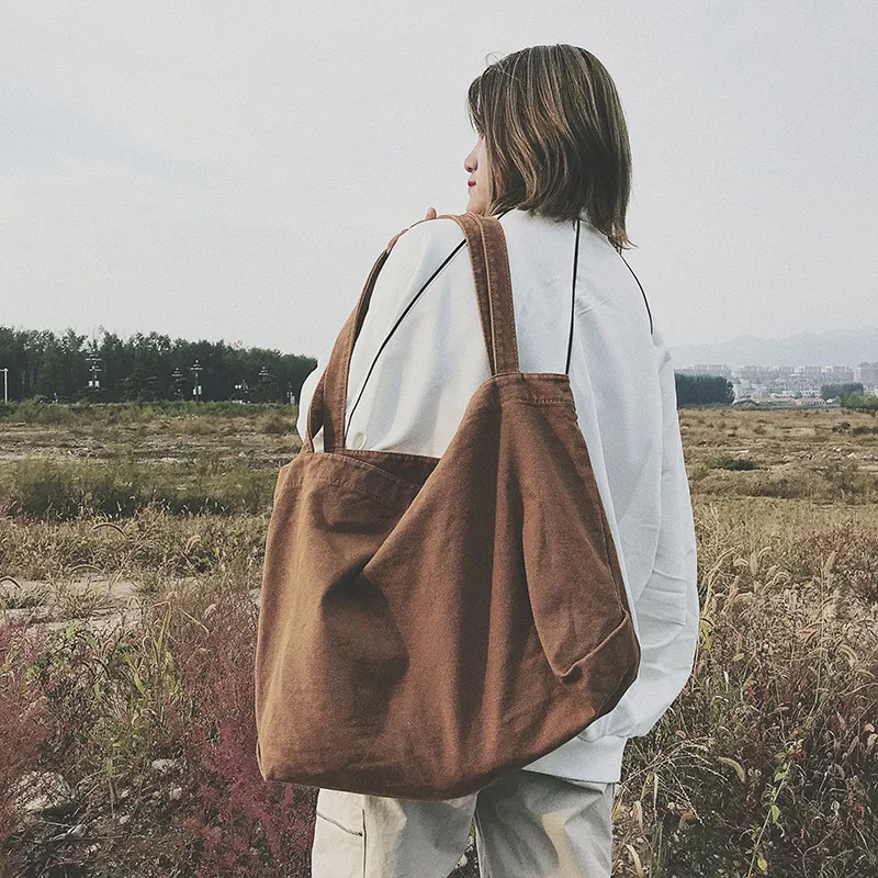 High-Capacity Tote Bag Simple Vintage Casual Zipper SOFT Travel Bag Shopping Bag Mori Girl
High-Capacity Tote Bag Simple Vintage Casual Zipper SOFT Travel Bag Shopping Bag Mori Girl