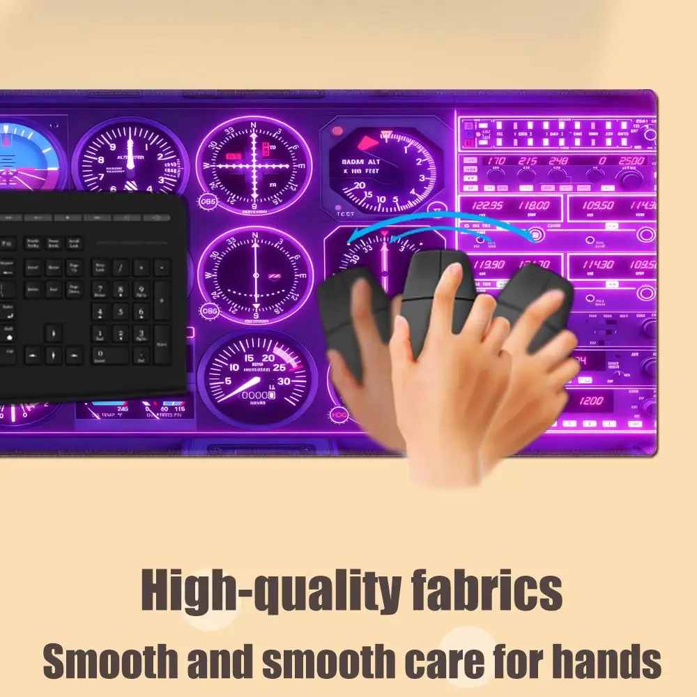 Airplane Dashboard Mouse Pad Large Rubber Base Anti-slip PC Desk Accessories hybxaxc for Office & Gamer Keyboard Mats Decor Mat
Airplane Dashboard Mouse Pad Large Rubber Base Anti-slip PC Desk Accessories hybxaxc for Office & Gamer Keyboard Mats Decor Mat