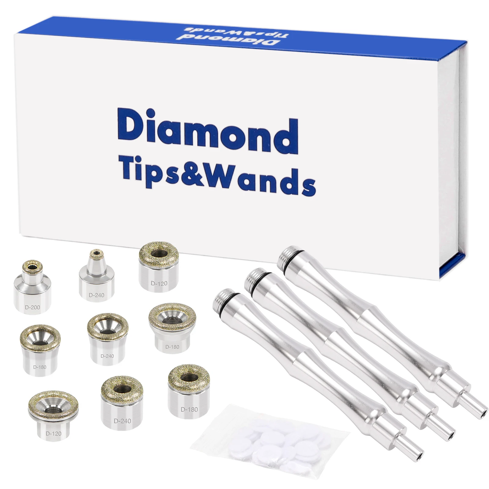 9 PCS Microdermabrasion Tips and 3 Wands, Dermabrasion Replacement Tips with Cotton Filter for Diamond Dermabrasion Machine
9 PCS Microdermabrasion Tips and 3 Wands, Dermabrasion Replacement Tips with Cotton Filter for Diamond Dermabrasion Machine