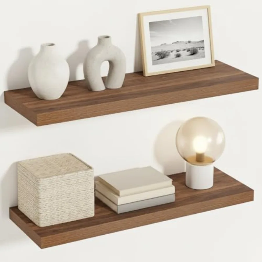 Rustic floating shelves for living room bathroom bedroom kitchen office; walnut wood; rustic brown; 24 x 12 x 1.5 12-inch deep
Rustic floating shelves for living room bathroom bedroom kitchen office; walnut wood; rustic brown; 24 x 12 x 1.5 12-inch deep